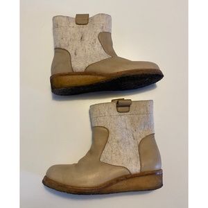 MM6 Maison Margiela | Leather + Wool Boot